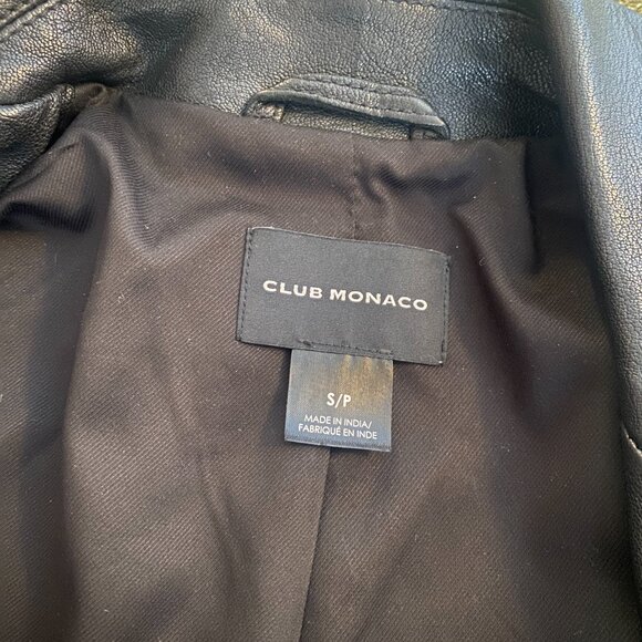 Club Monaco Leather Jacket, New Unworn - Picture 4 of 4